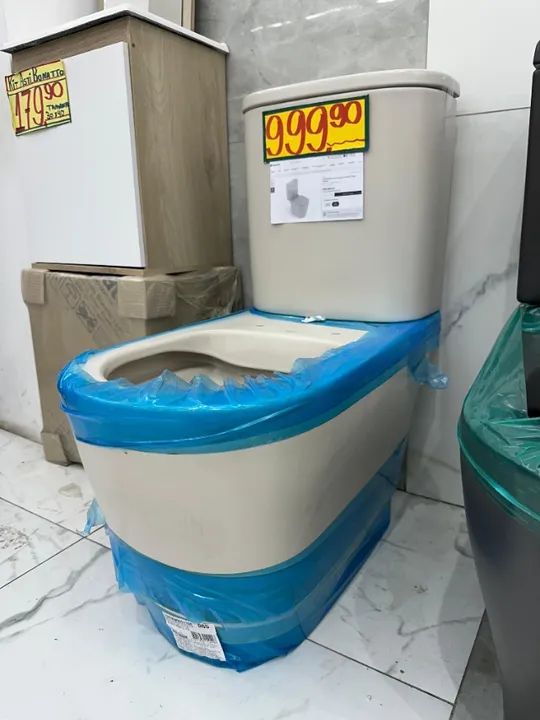 Bacia Luxo Incepa Neo com Caixa Acoplada Beige Acetinado - Foto 2