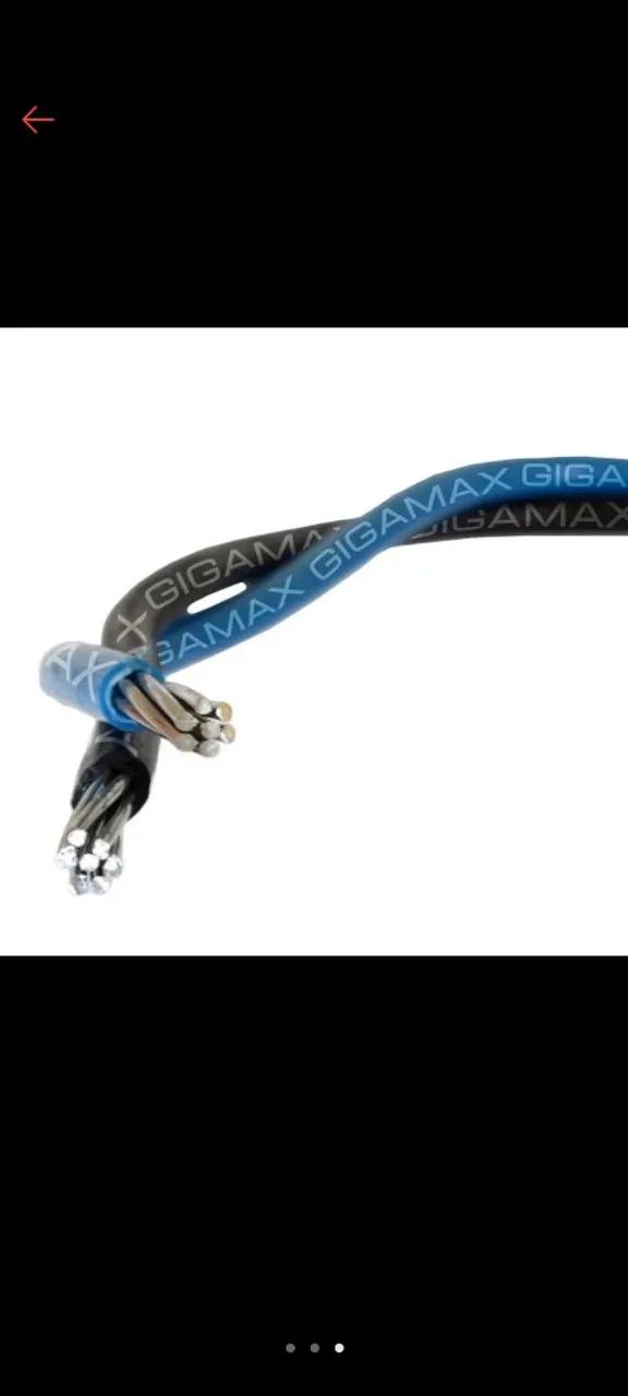 Cabo Elétrico Gigamac 10mm duplo alumínio 