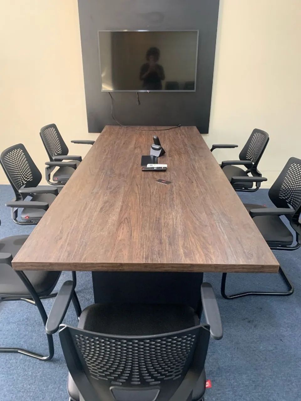 Mesa de Reunião Escritório 2,50m x 1,00m - MDP Resistente - Foto 5