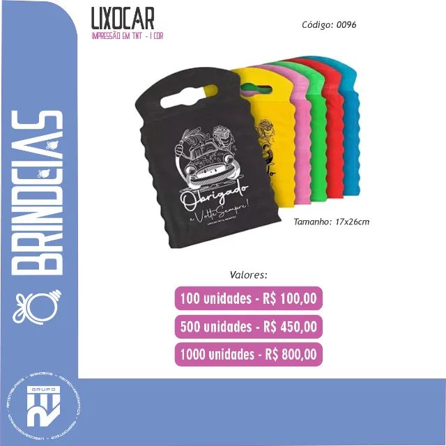 Lixocar em TNT 17x26cm - Personalizado