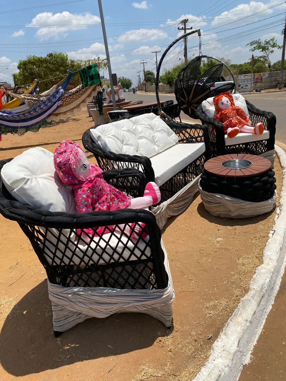 Conjunto de sofá em tricô Náutico, disponível em todas as cores 