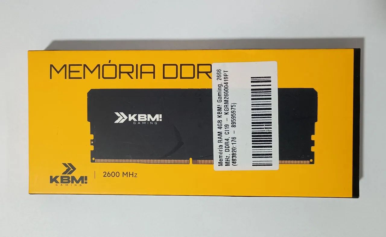 Memória RAM 4GB KBM! Gaming DDR4 2666MHz