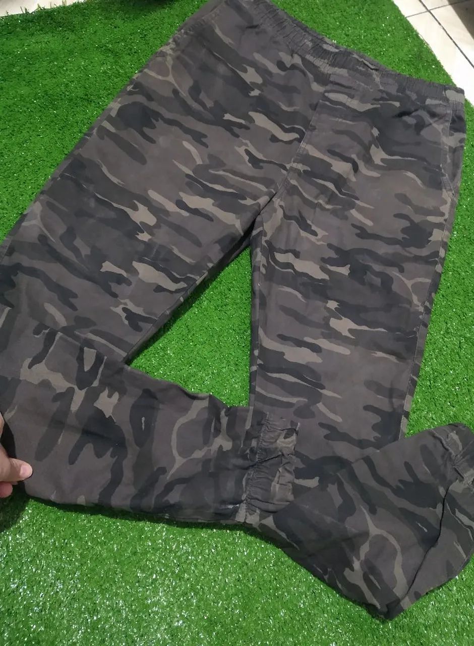 Calça camuflada masculina 40 