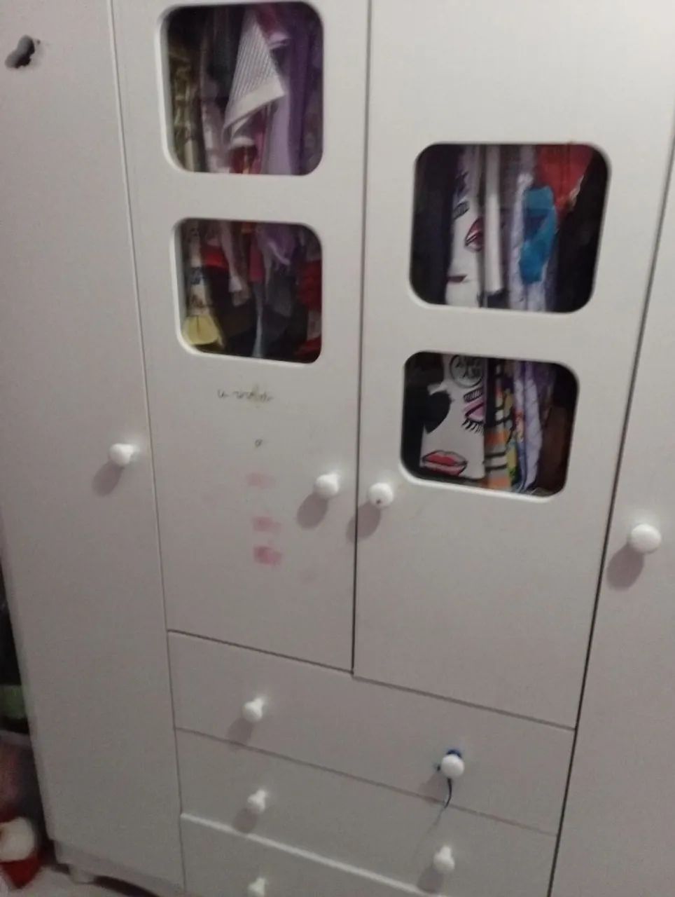 Guarda-Roupa Infantil Branco com Gavetas - Foto 6