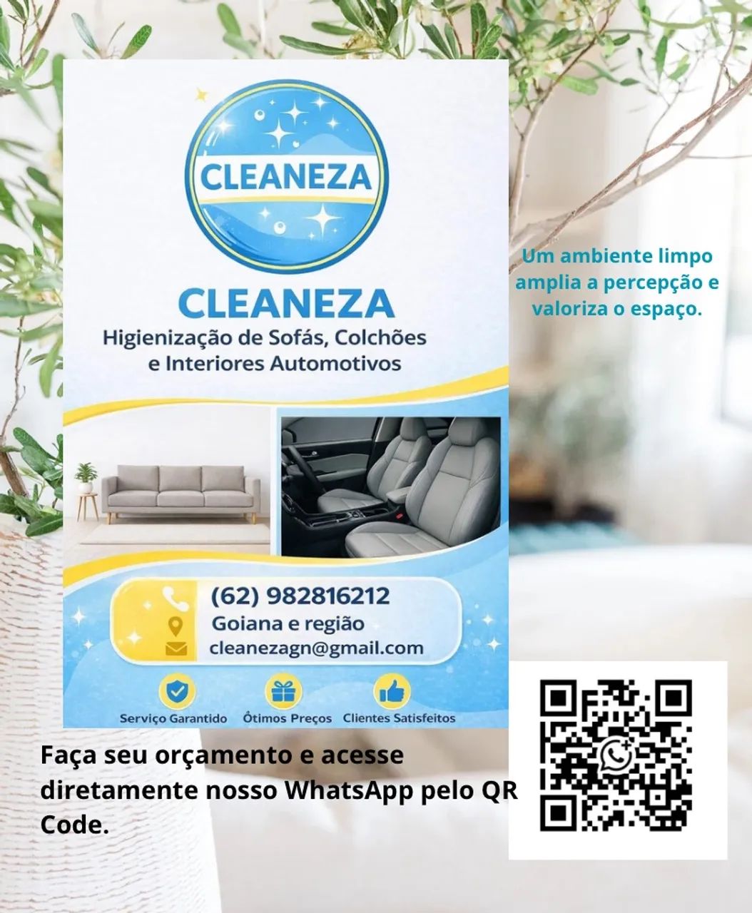 Higienização de Sofá em Goiânia - Secagem Rápida