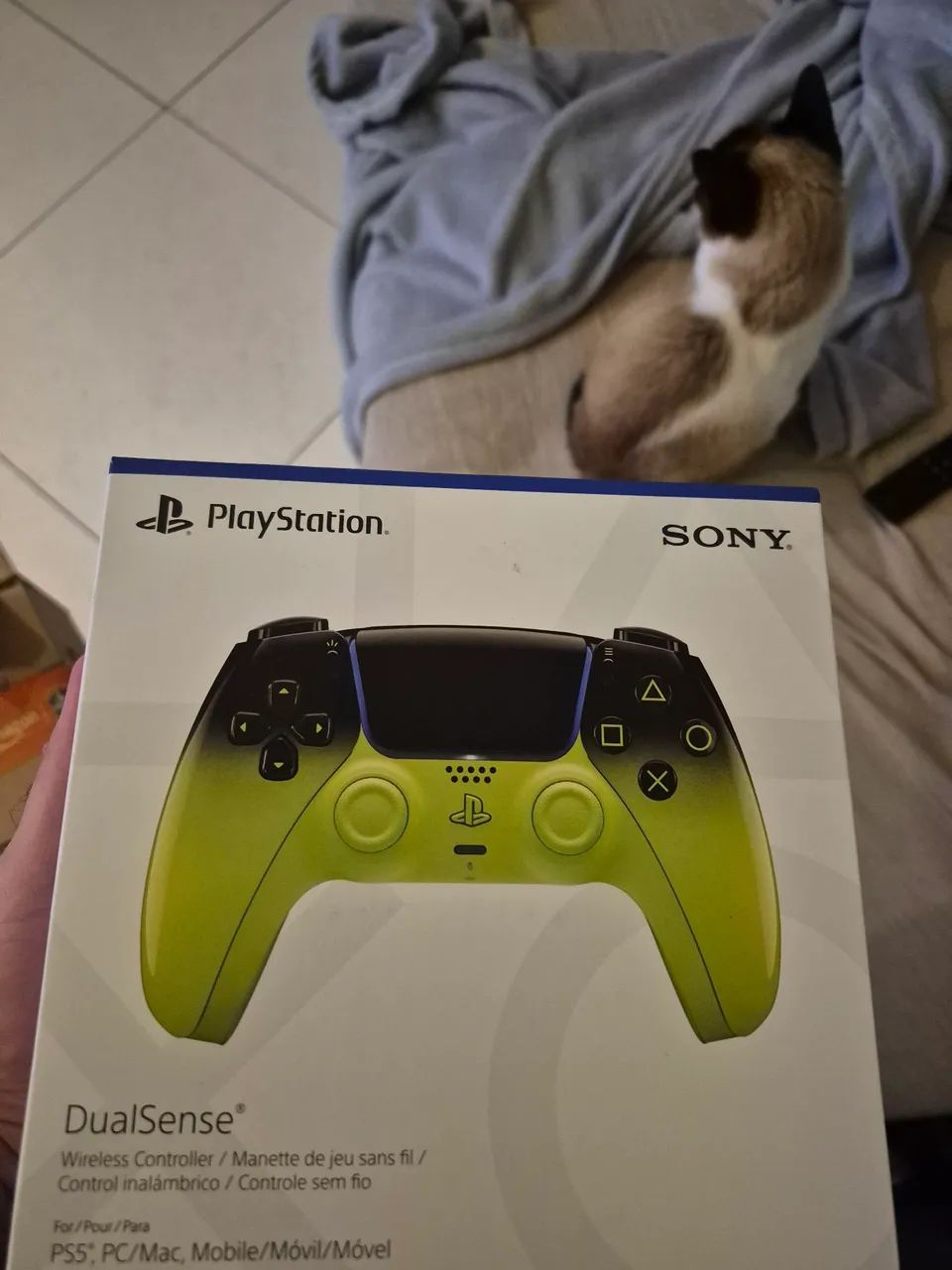 Controle ps5 verde neon
