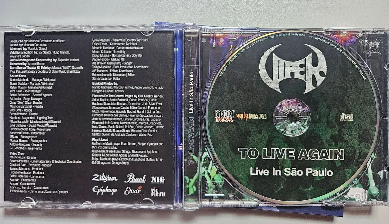 Cd Viper - To live Again - Live in São Paulo - CDs, DVDs etc