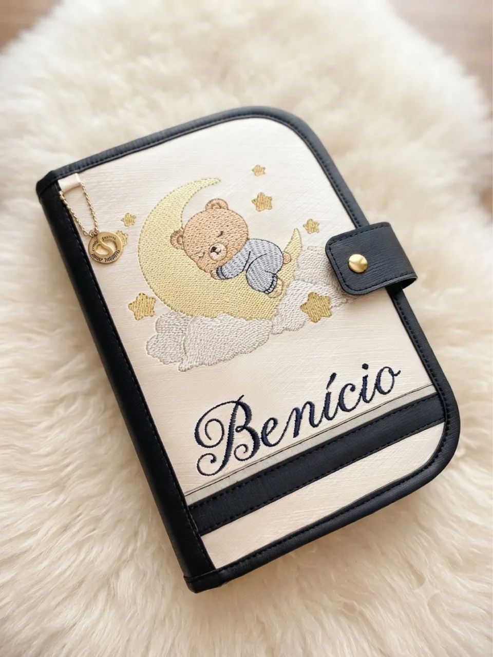 Capa porta documentos do bebê sintético 
