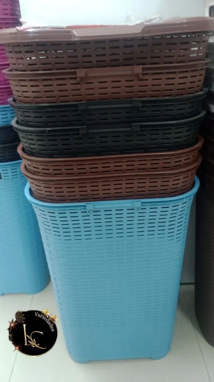 CESTO DE ROUPAS 60 LITROS - Foto 3