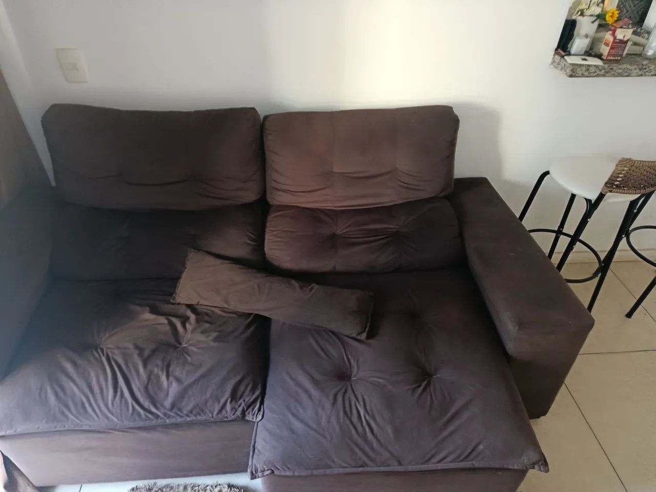 Vendo Sofá Retrátil reclinável R$ 140,00 - Foto 3