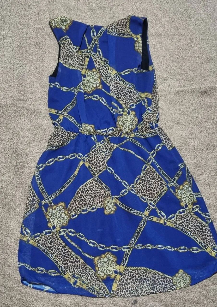 Vestido P azul com estampa uma graça - Foto 2