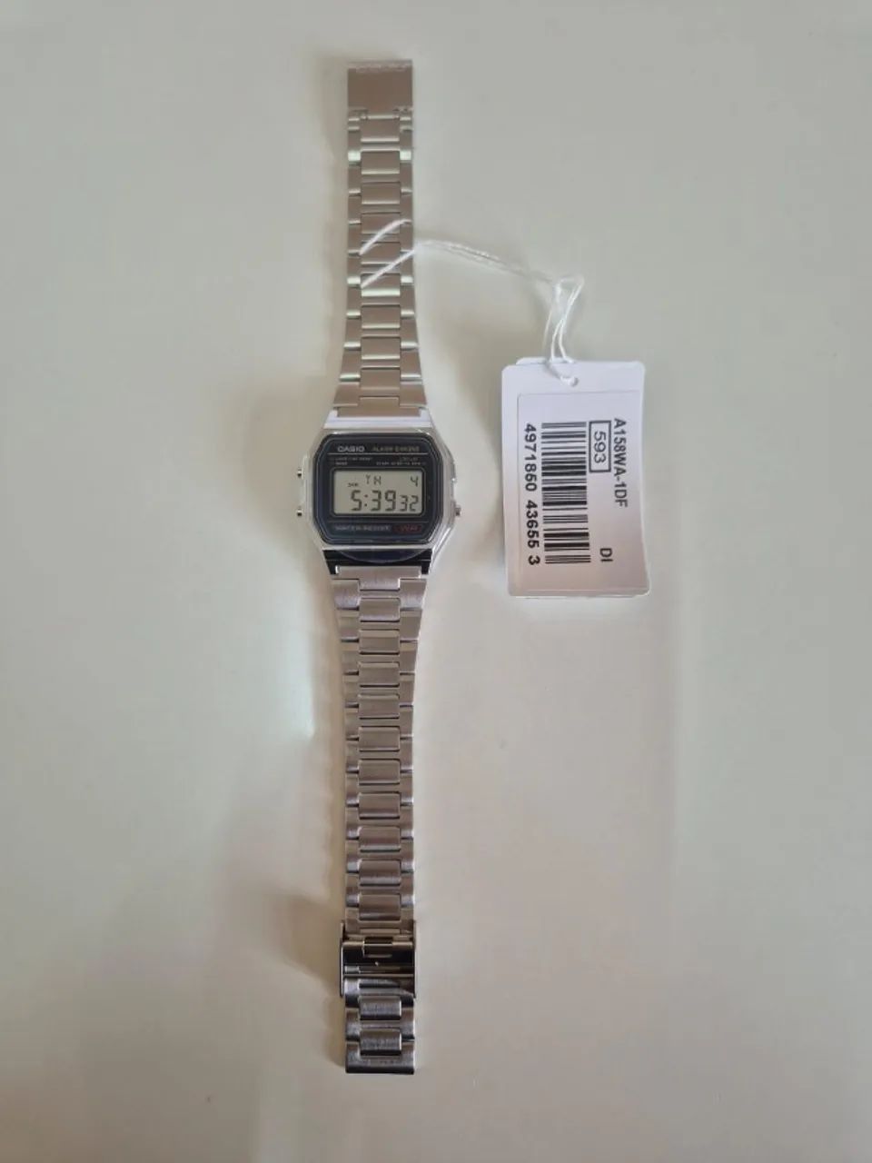 Relógio CASIO A158WA prateado novo e original