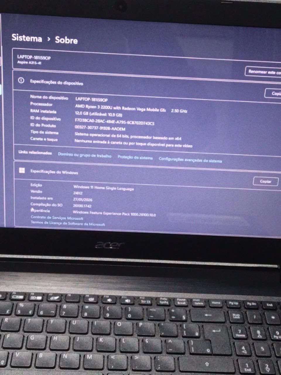 Vende-se Notebook Acer - Foto 4