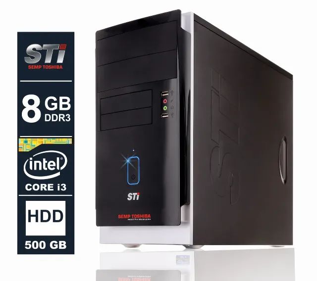 Última Unidade: PC STi, Intel Core i3 3.20Ghz, 8GB RAM, HD 500GB - Formatado Win 10