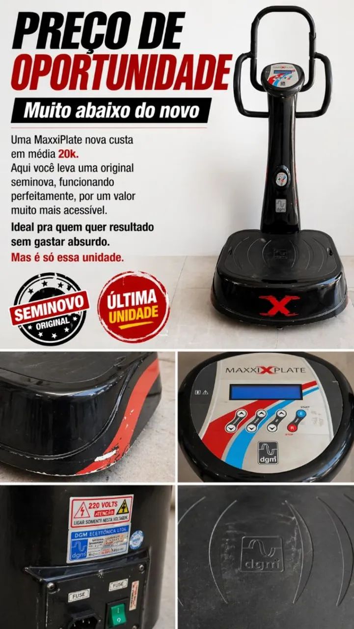 PLATAFORMA VIBRATÓRIA MAXXIPLATE ORIGINAL - SEMINOVA | FUNCIONANDO PERFEITAMENTE  - Foto 3