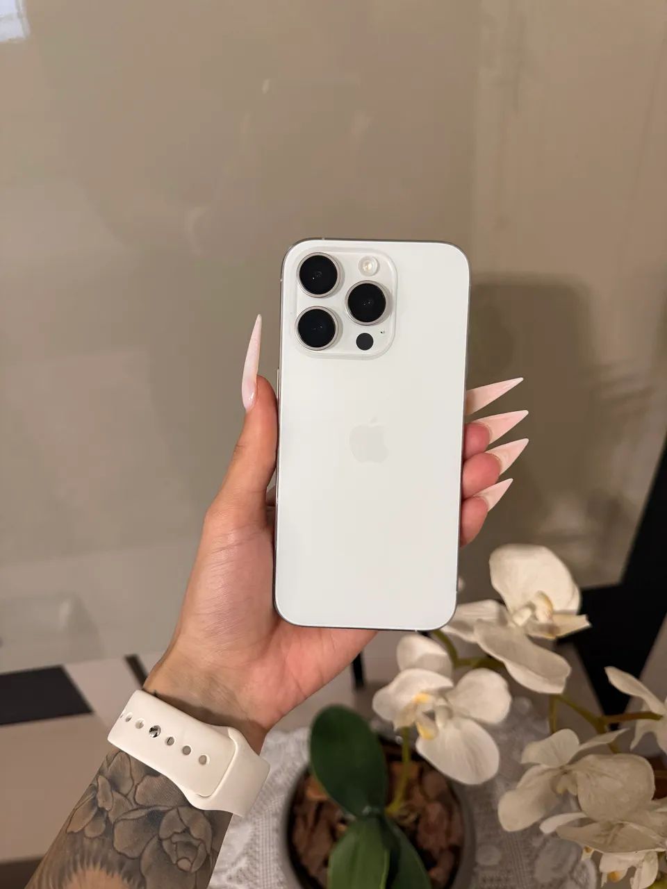 iPhone 16 Pro 256gb Titânio Branco IMPECÁVEL 