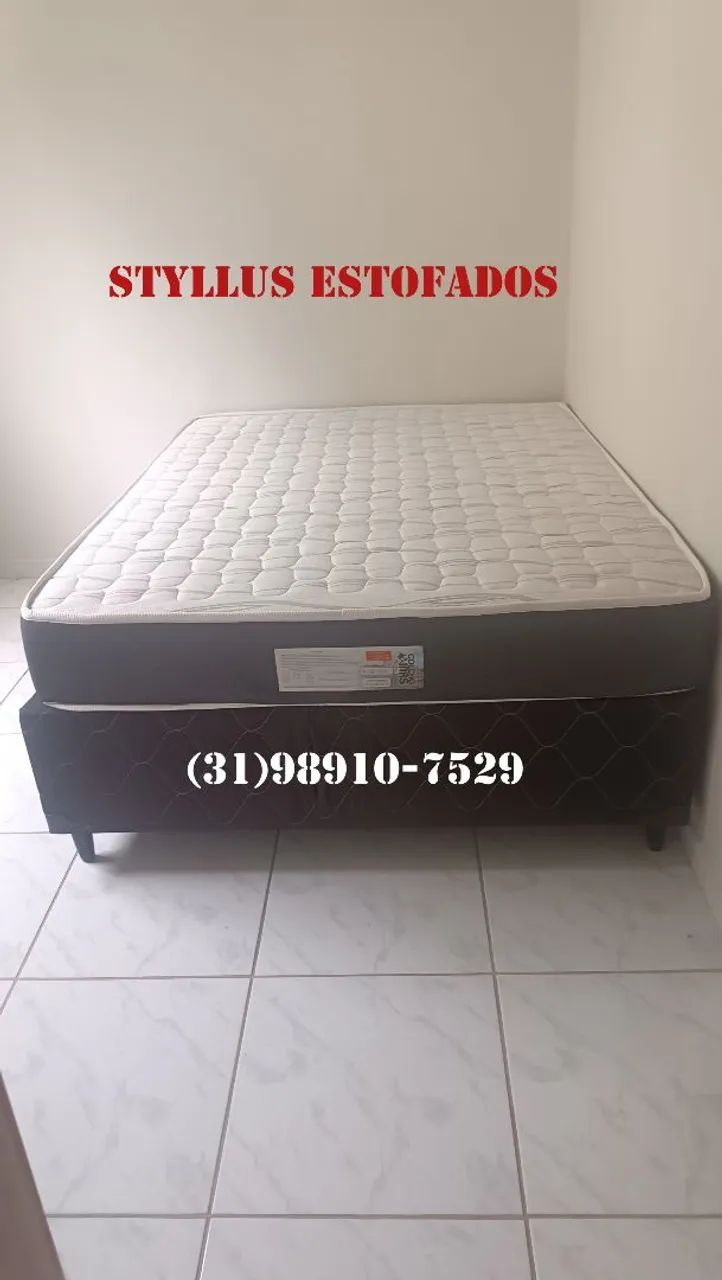 Cama box casal com colchão 
