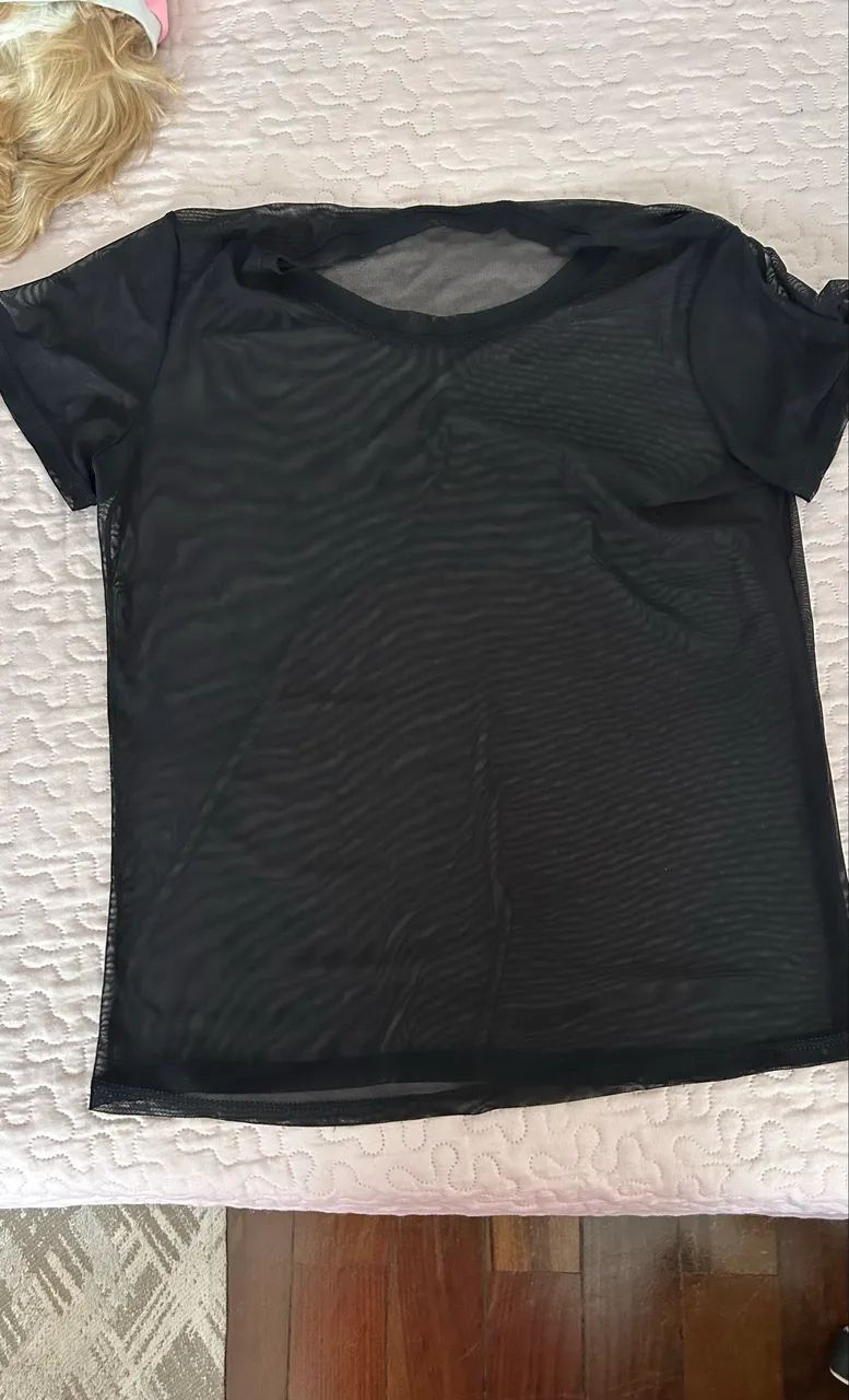 Blusa Tule Preta - Foto 2