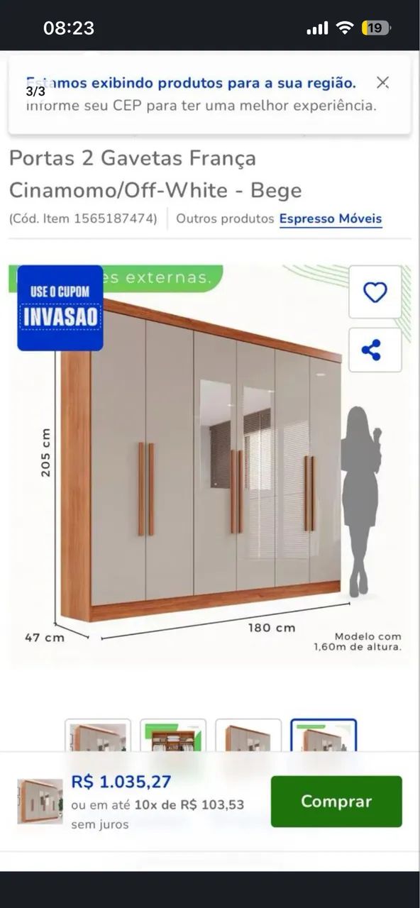 Guarda roupa casal 6 portas - Foto 3