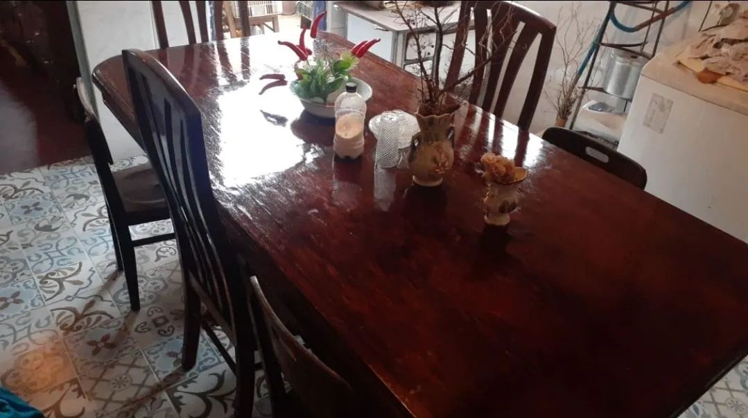 Solid Wood Table 2.20 x 1.10 m65204504798338120