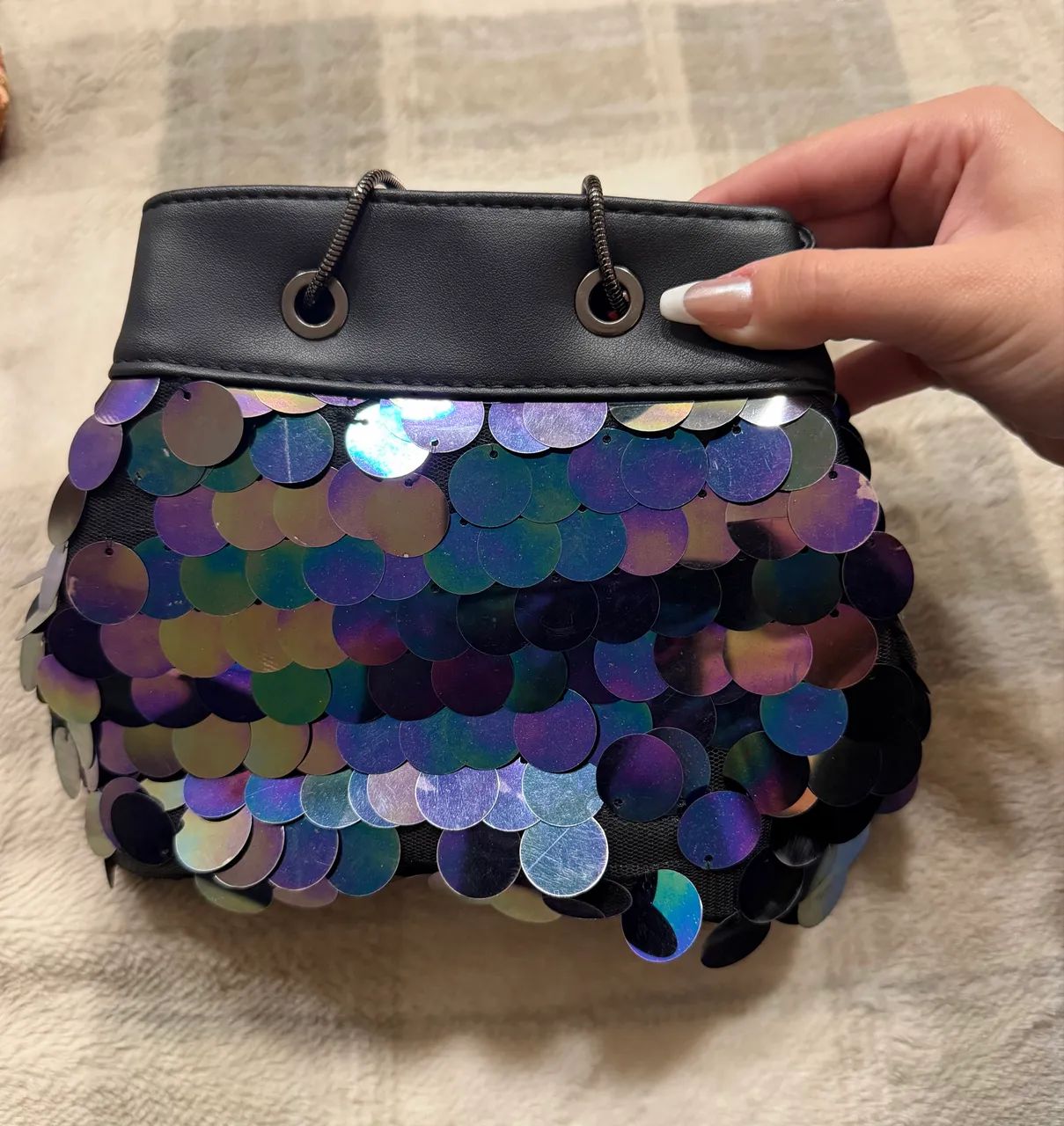 Bolsa de paetês colorida  - Foto 3