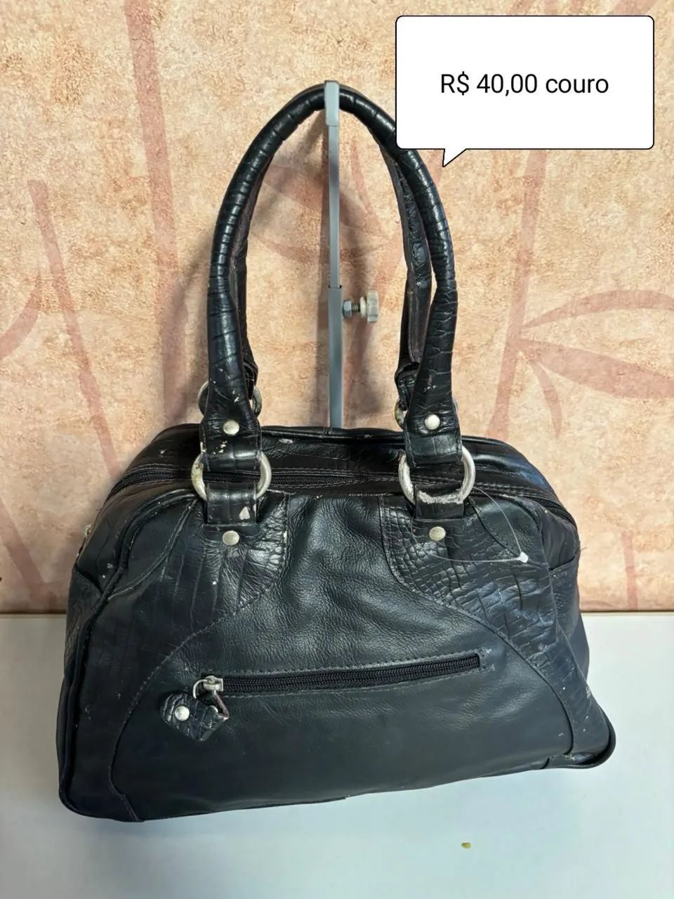 Bolsas de couro legítimo com avaria 