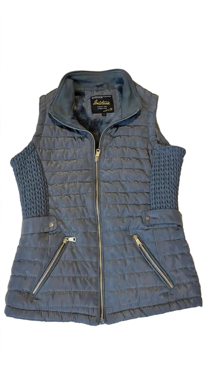 Colete puffer cinza- tamanho 14/P