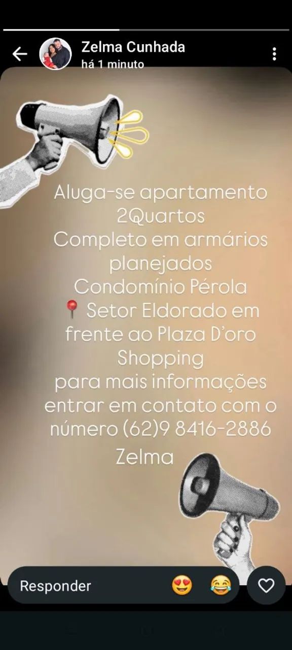 Aluga -se apartamento no setor eldorado