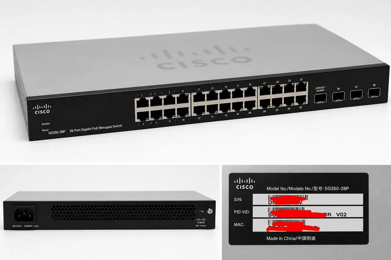 Switch Cisco Sg350-28p Rack (Usado) - Foto 2