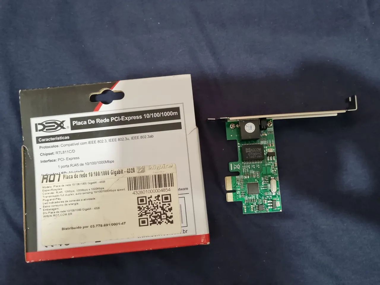Placa de Rede PCI-Express Gigabit DEX DP-02 10/100/1000 Mbps - NOVA - Foto 2