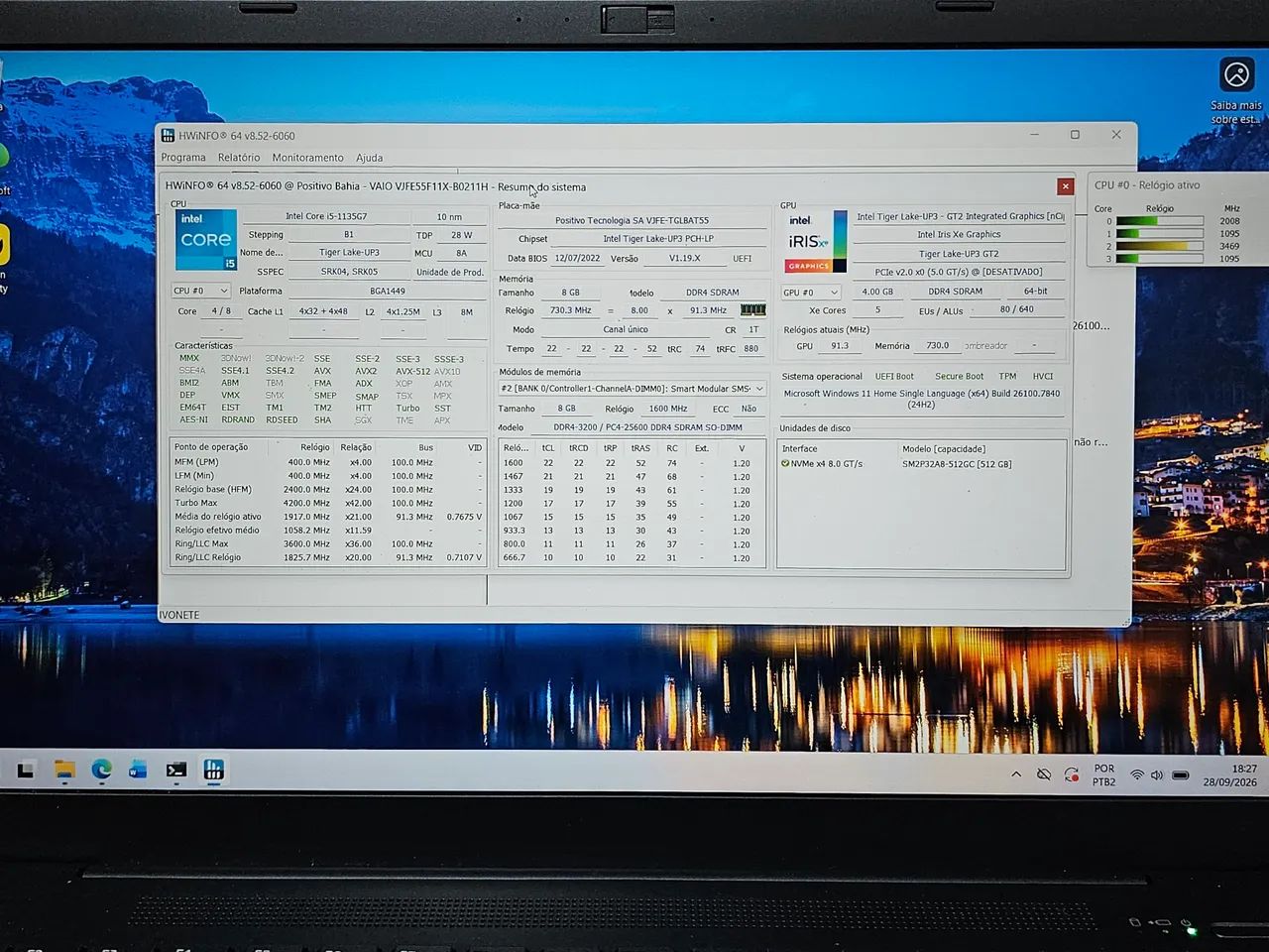 Vaio Fe15 i5 1135G7 + 8Gb Ram e 512 SSD - Pouco usado - Foto 4