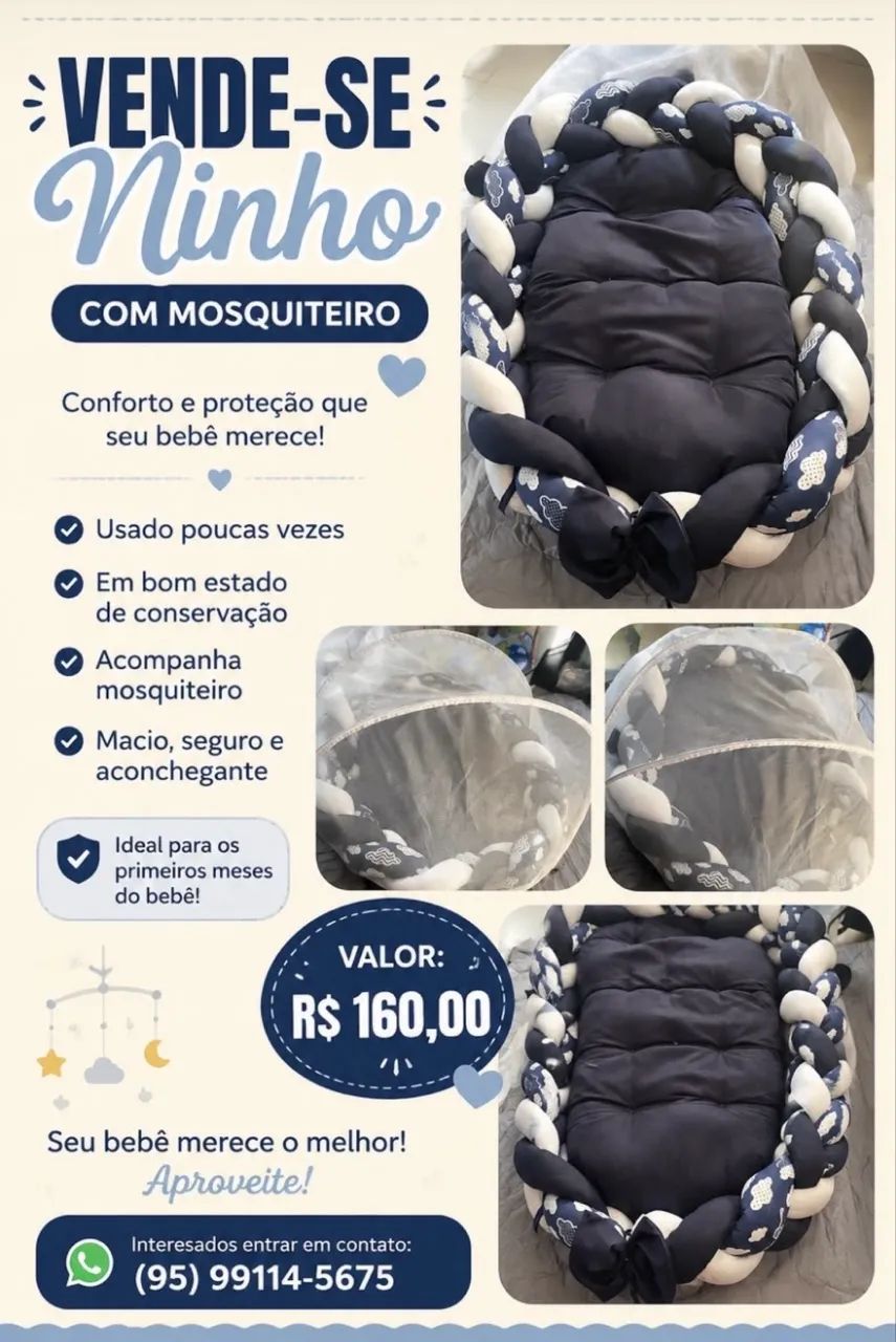 Vende-se Ninho com Mosqueteiro e Cadeira de Descanso Musical - Foto 2