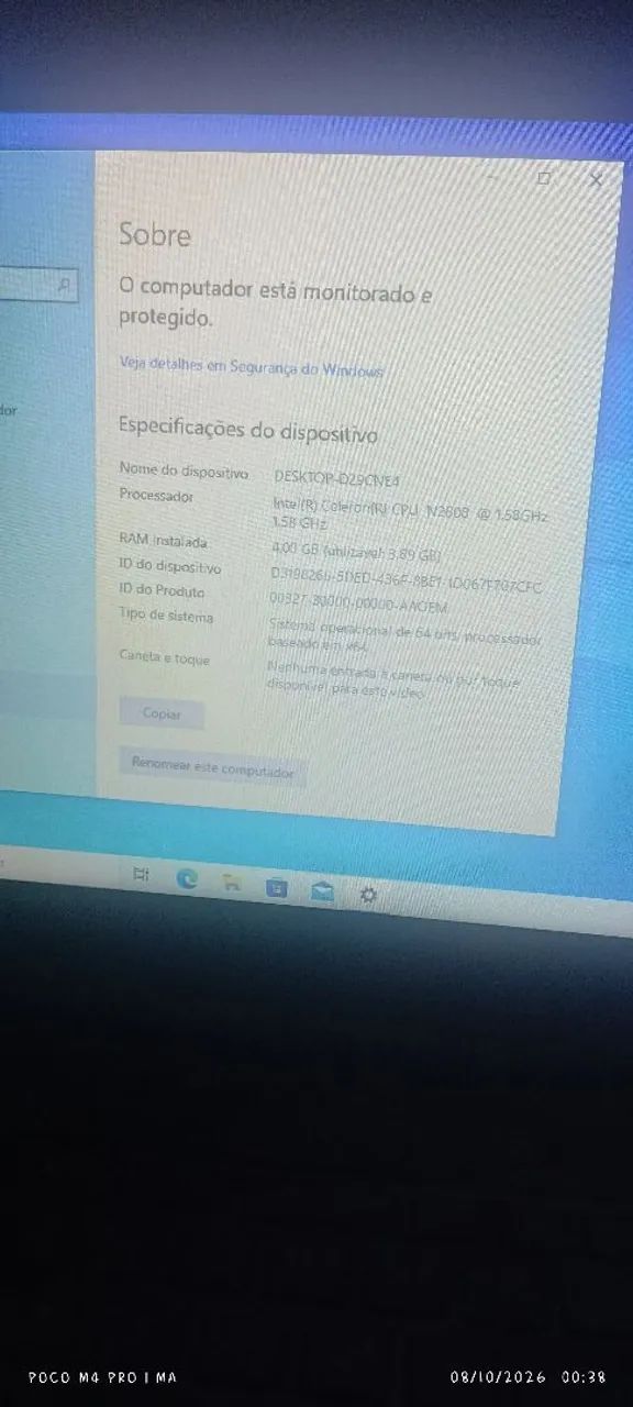 Notebook STI 4GB de ram