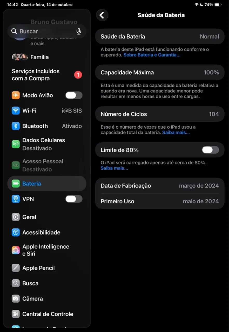  iPad Pro 11" M4 - [256GB] - [Wi-Fi] - Impecável ( eSIM chip virtual ) - Foto 4