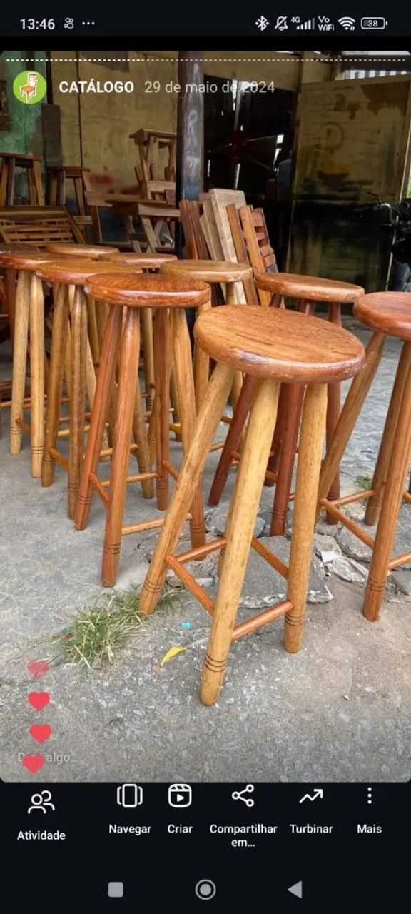MESA DOBRÁVEL MADEIRA 70X70 NOVA NO PLÁSTICO  - Foto 5