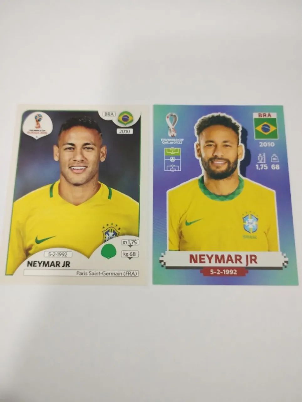 Figurinhas Neymar Copas 2018 e 2022