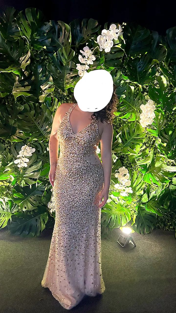 vestido de pedraria sônia baek tam m - Foto 4