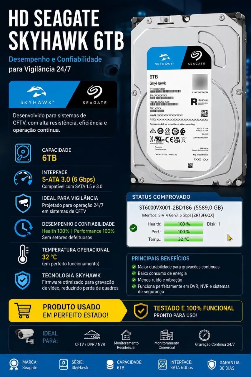 HD Externo Seagate 4TB USB 3.0 Desktop + Fonte Original