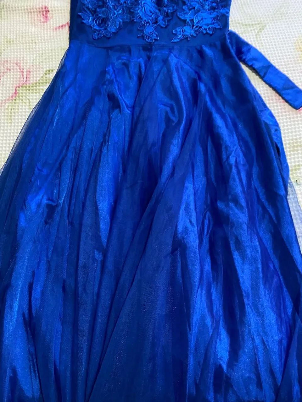 Vestido azul Usado uma vez Tamanho M - Foto 2