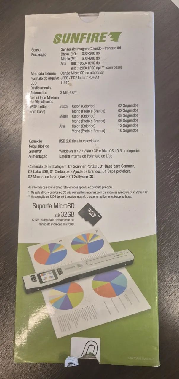 Scanner de Mão Portátil SunFire TS-2L + Base - Foto 5