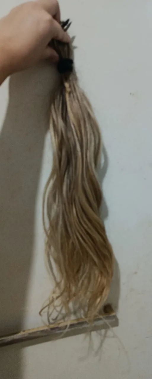 Cabelo loiro humano - mega hair - Foto 2