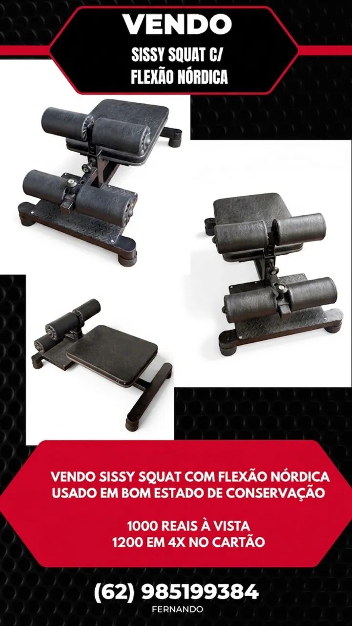 Sissy Squat conjugado com flexão nórdica - Foto 4