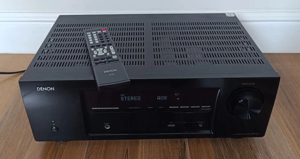 Receiver DENON AVR 1513 com controle. - Foto 2