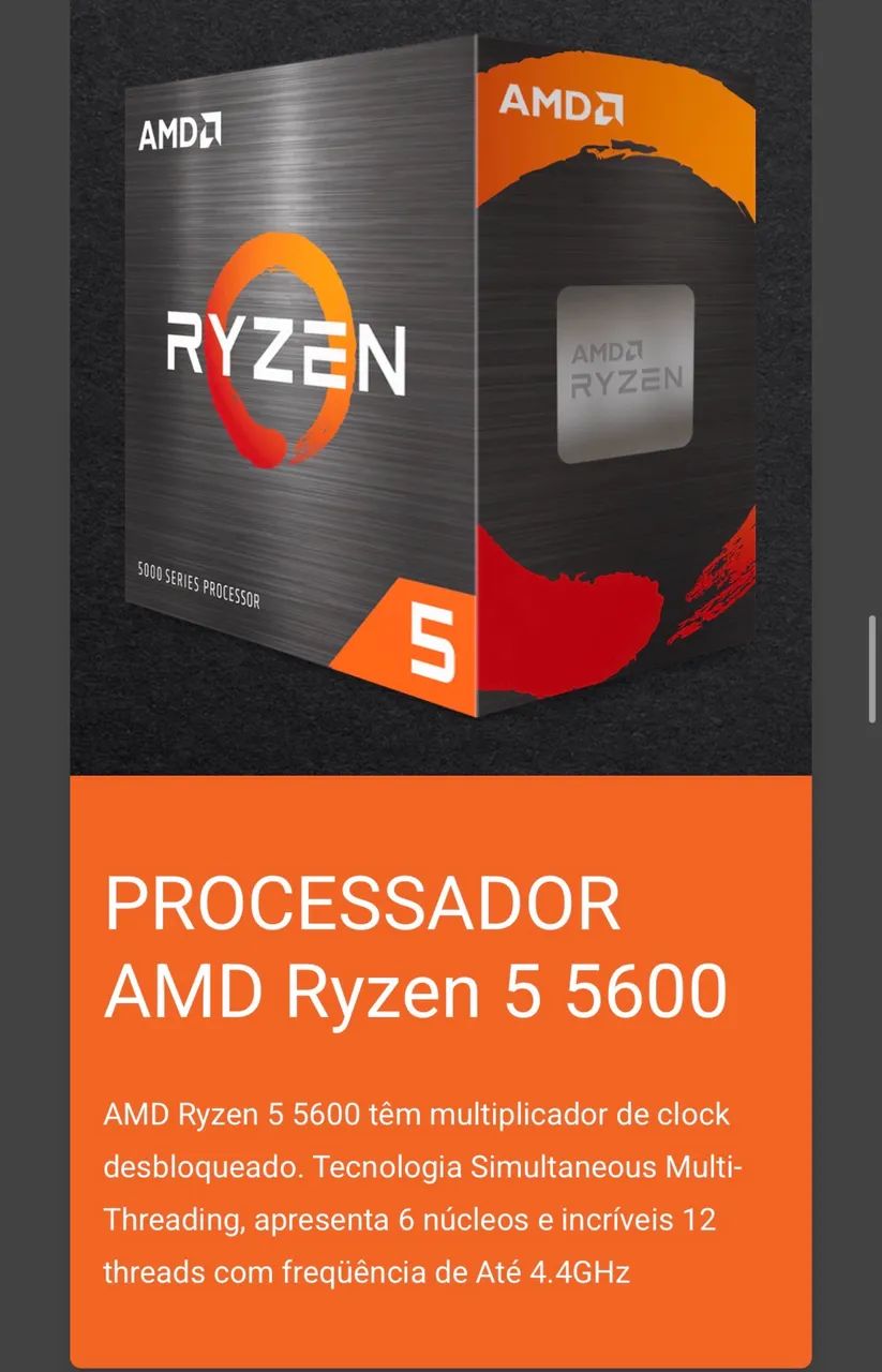 Pc Gamer | RYZEN 5 5600 | RTX 5060 | 16 RAM | 512GB - Foto 2
