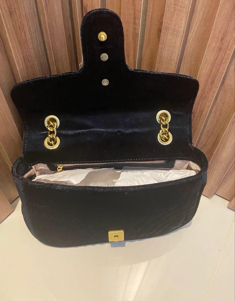 Gucci - Bolsa e veludo -26cm - Nova  - Foto 4