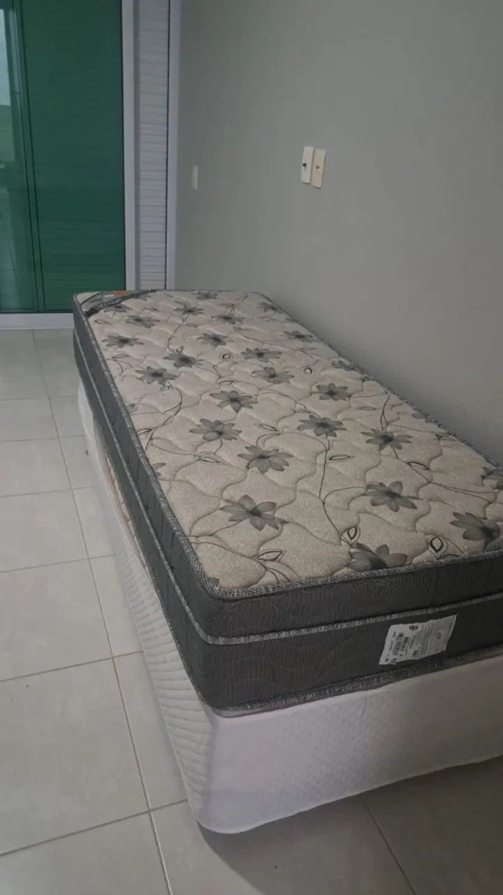 Conjunto cama box solteiro ortobom