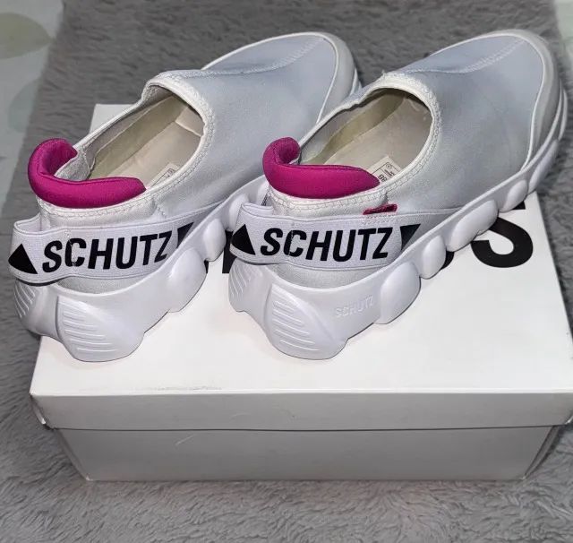 Tênis sem cadarço schutz print neoprene branco original - Foto 3