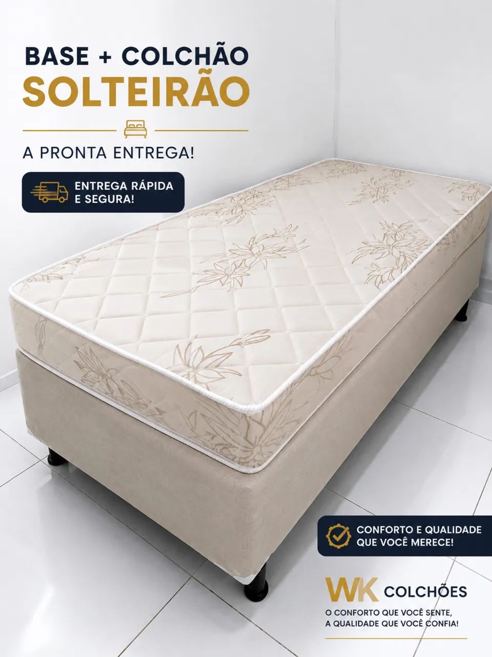 Cama box solteirão 