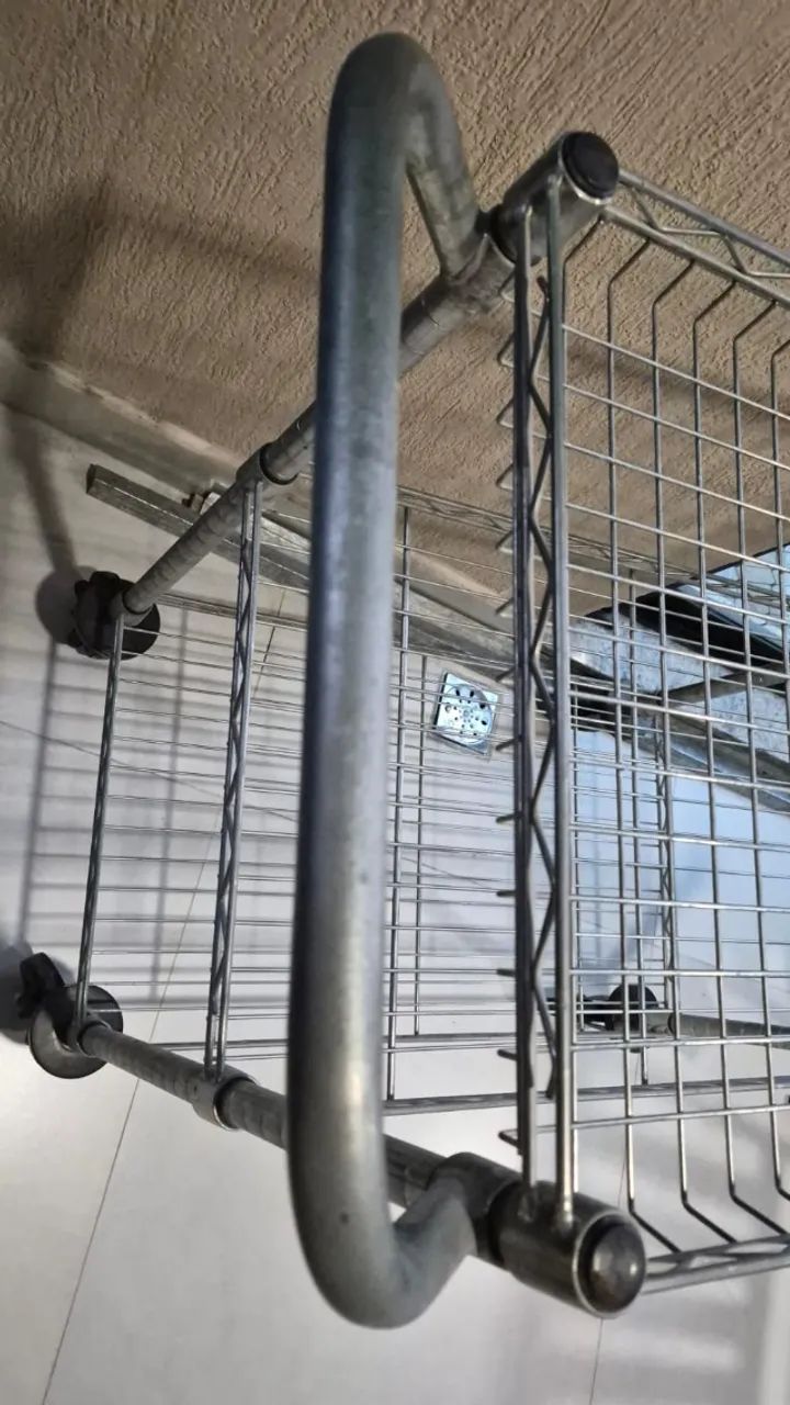 Carrinho de Serviço 3 Prateleiras em Aço com Rodinhas - Multiuso - Foto 2