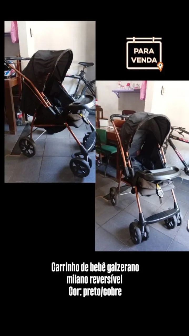 CARRINHO DE BEBÊ MILANO GALZERANO REVERSÍVEL 